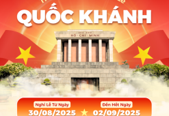 Thông báo lịch nghỉ Lễ Quốc khánh 2/9/2025
